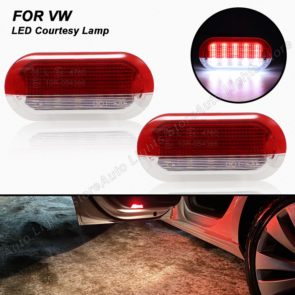 

2Pcs LED Courtesy Lamp Door Light Lamp For VW Touran Polo Beetle Jetta4 Golf Mk3 Mk4 Golf4 Bora Skoda Octavia Seat Toledo Leon