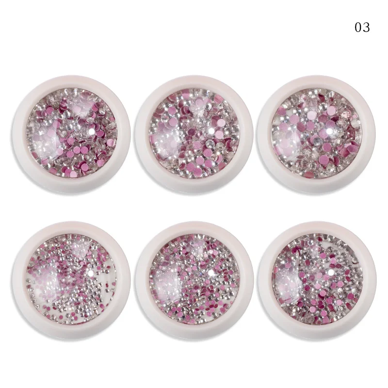 CYSHMILY 6 коробок/набор стеклянные стразы смешанные цвета плоский задний AB