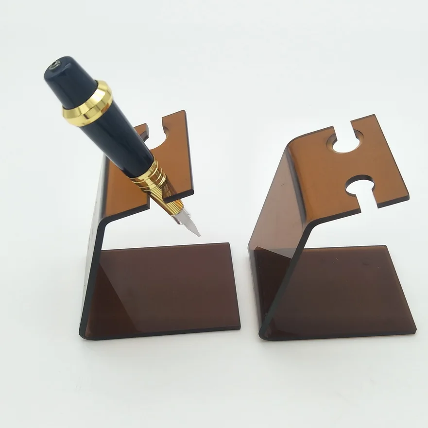 

5Pcs Brown Colour Plastic Permanent Makeup Pen Machine Racks Stand Holder Tattoo Accessories