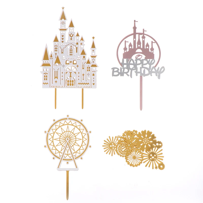 Фейерверк замок принцесса Топпер для торта Свадьбы товары выпечки декор
