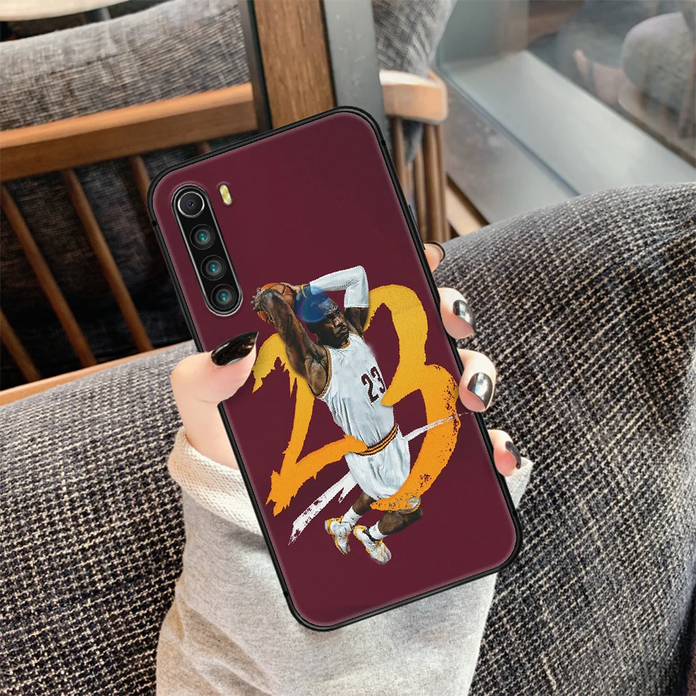 

james basketball star 23 Phone Case Cover Hull For XIAOMI Redmi 7 7a 8 8a 9 9a NOTE 6 7 8 8t 9 9s Pro Max 4X black Coque