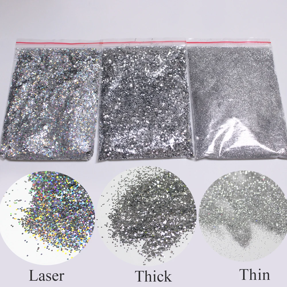 Лазерный светящийся Радужный порошок 50 г для украшения ногтей Маникюрные