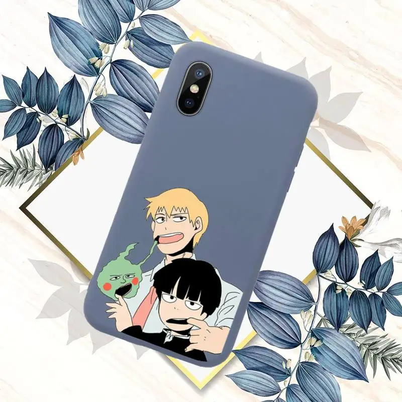 

Mob Psycho 100 newly Phone Case Blue Candy Color for iPhone 11 12 mini pro XS MAX 8 7 6 6S Plus X SE 2020 XR