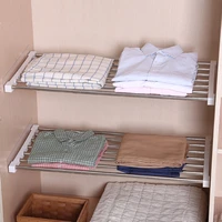 Adjustable Kitchen Wardrobe Shoes Organizer Wall Mount Bracket Storage Rack Spice Jar Rack Cabinet Shelf Supplies Bathroom Rack