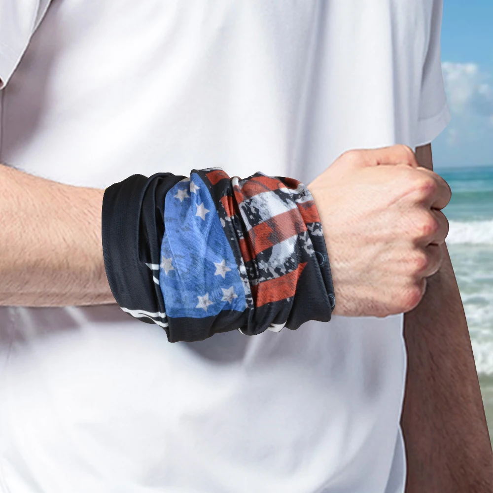 Банданы в стиле хип-хоп 1 шт. с рисунком черепа звезд и полос походный шарф для