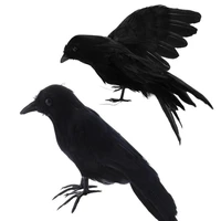 halloween artificial black feather raven props halloween ghost festival decorations haunted house party bar decorations