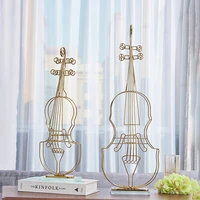 creative home decoration accessories for living room metal violin ornaments office cabinet desk adornment christmas gift lbj06