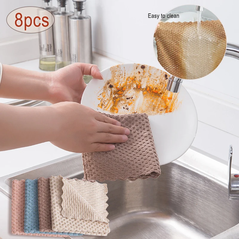 Тряпки для протирания посуды эффективная впитывающая тряпка из микрофибры