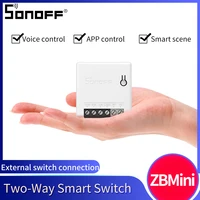 1 20pcs sonoff zbmini switch zigbee smart home two way control switch diy smart light switch works with sonoff zb bridge