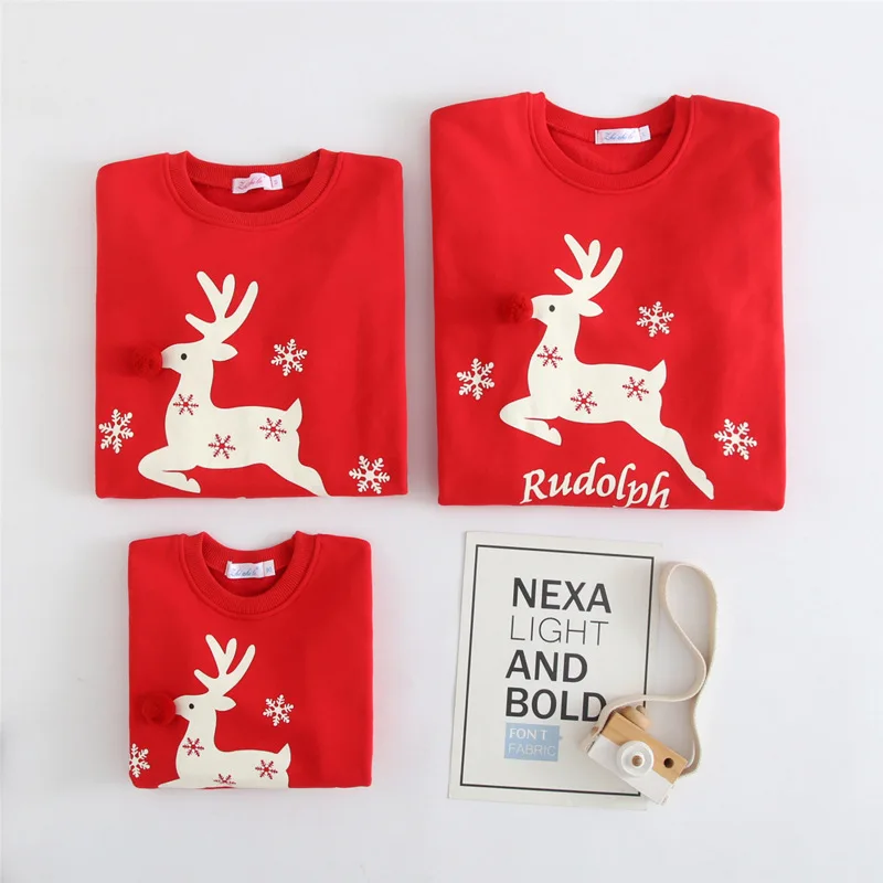 Рождественская одежда в стиле Family подходящая футболка для родителей и ребенка с