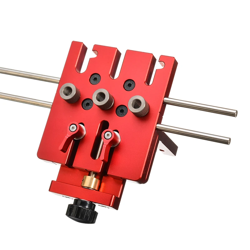 3 in 1 Woodworking Hole Drill Punch Guide Locator Positioner Jig Tool Kit Aluminium Alloy Wood Working DIY Tools