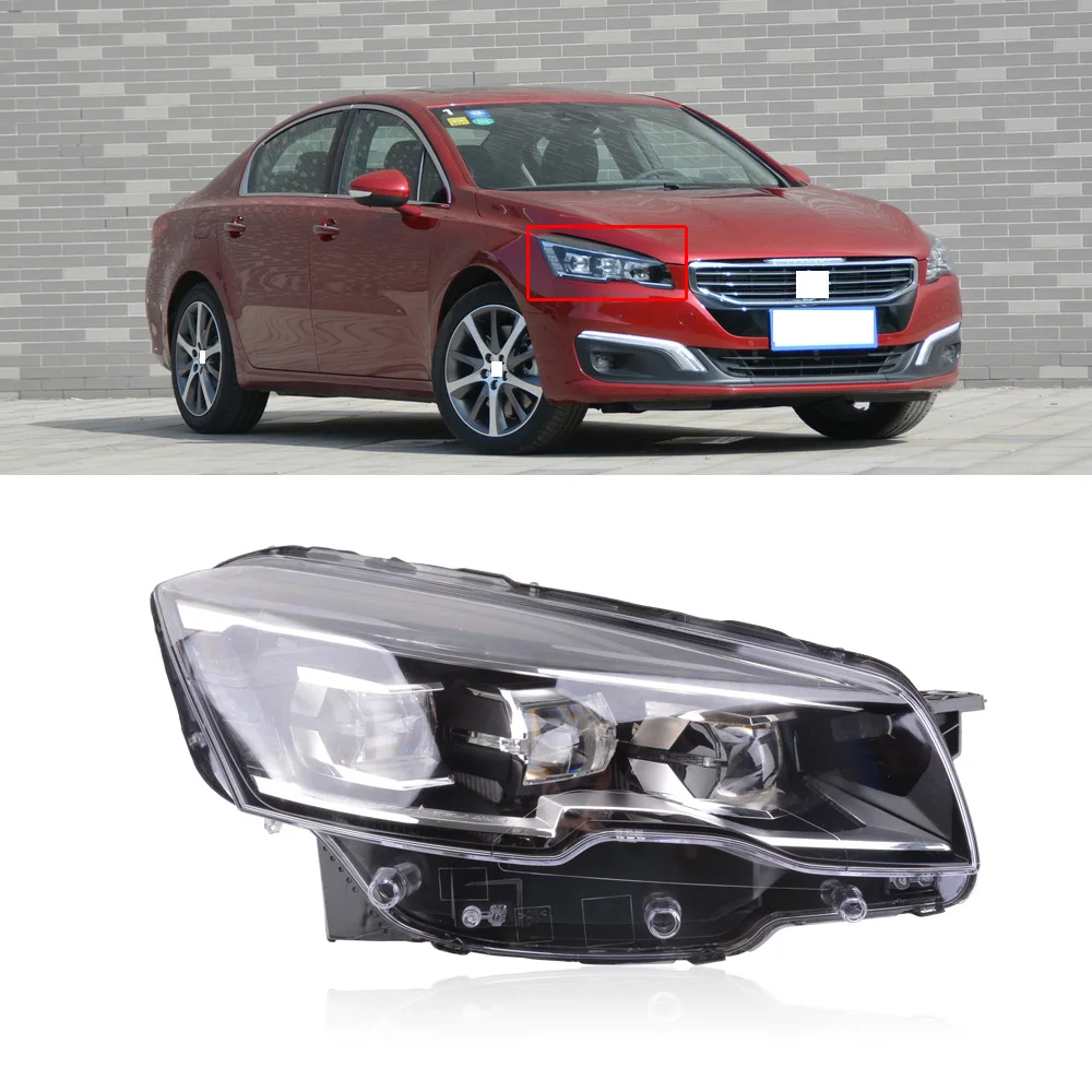 CAPQX для peugeot 508 передний бампер светодиодный налобный светильник DRL ходовой светильник Дневной светильник для вождения головной светильник в сборе