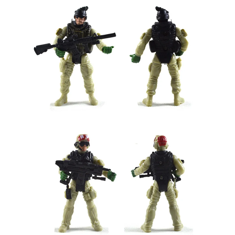 6 шт./компл. фигурки военных модель атака детская свободная стоящая игра