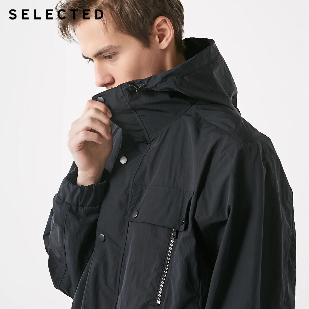 Выбранная Весенняя однотонная рабочая одежда верхняя с капюшоном деловая