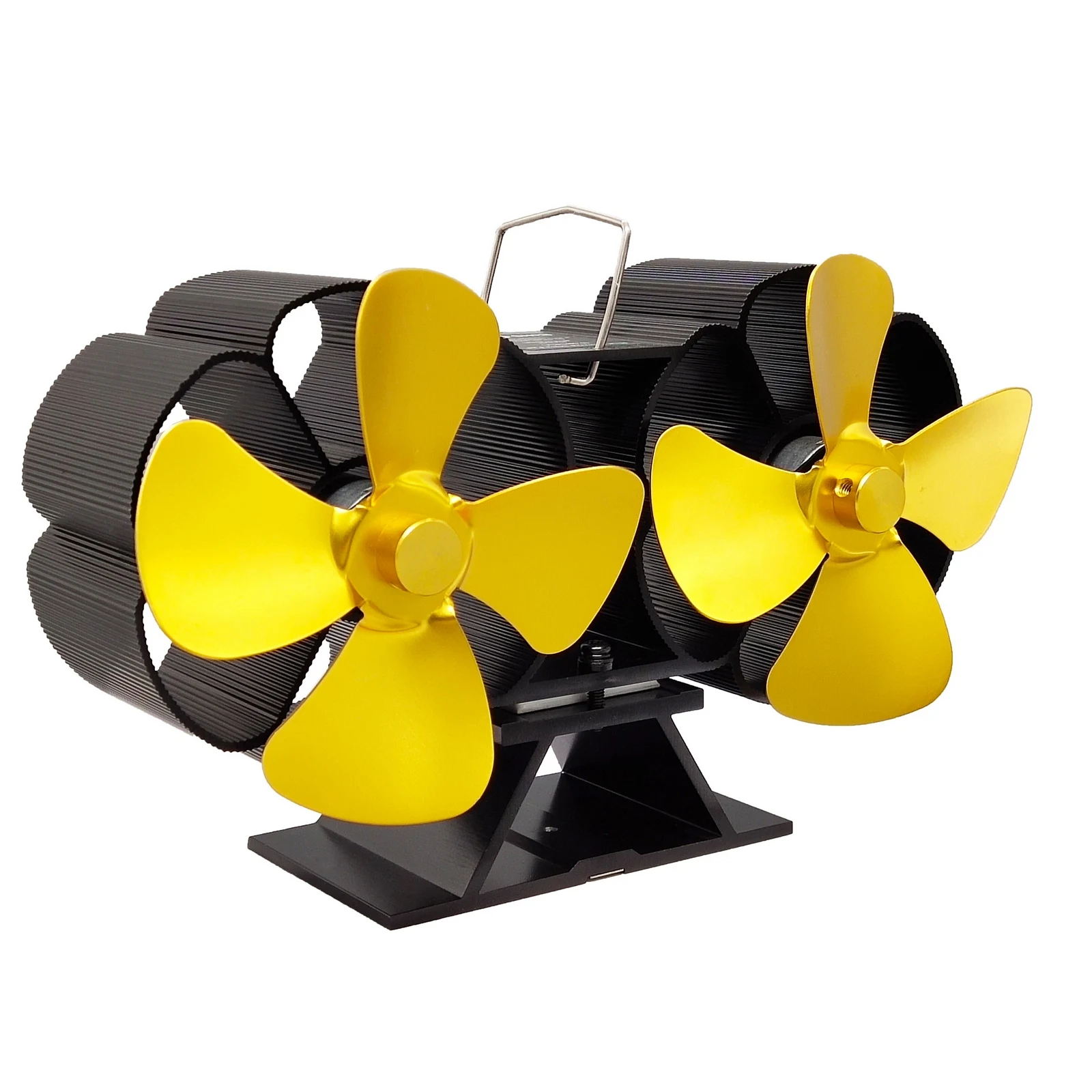 Вентилятор для камина с двойной головкой 8 лопастей вентилятор печи работающий