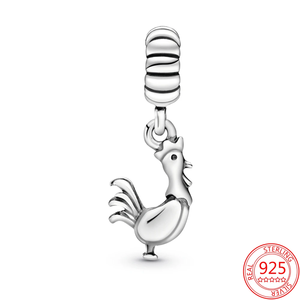 Женское Ожерелье из стерлингового серебра 925 пробы с курицей зодиака подходящее