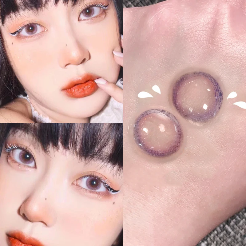 Контактные линзы для глаз при близорукости годовая одноцветная линза ed мягкие