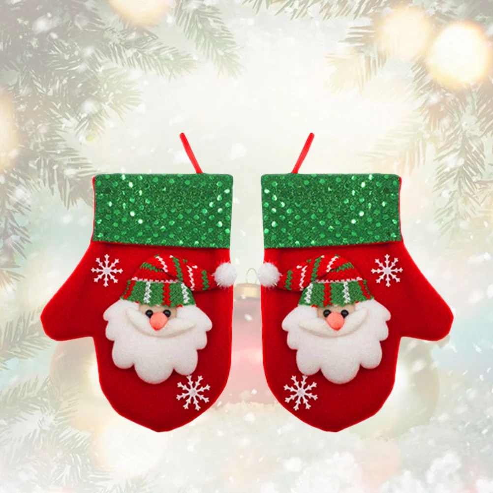 

Christmas Gifts Bag Candy Bags Cutlery Holder Christmas Decoration (Santa Clause Pattern)
