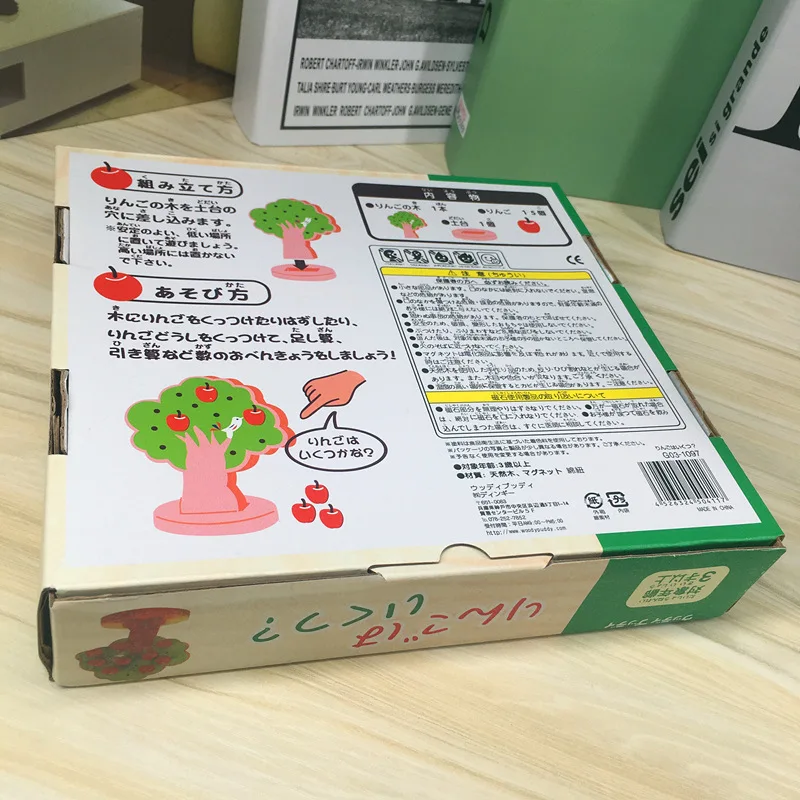 

Kids Montessori Wooden Magnetic Count Apple Tree Children Interactive Game Toy Baby Pick Fruit Educational Mathematics Toys Gift