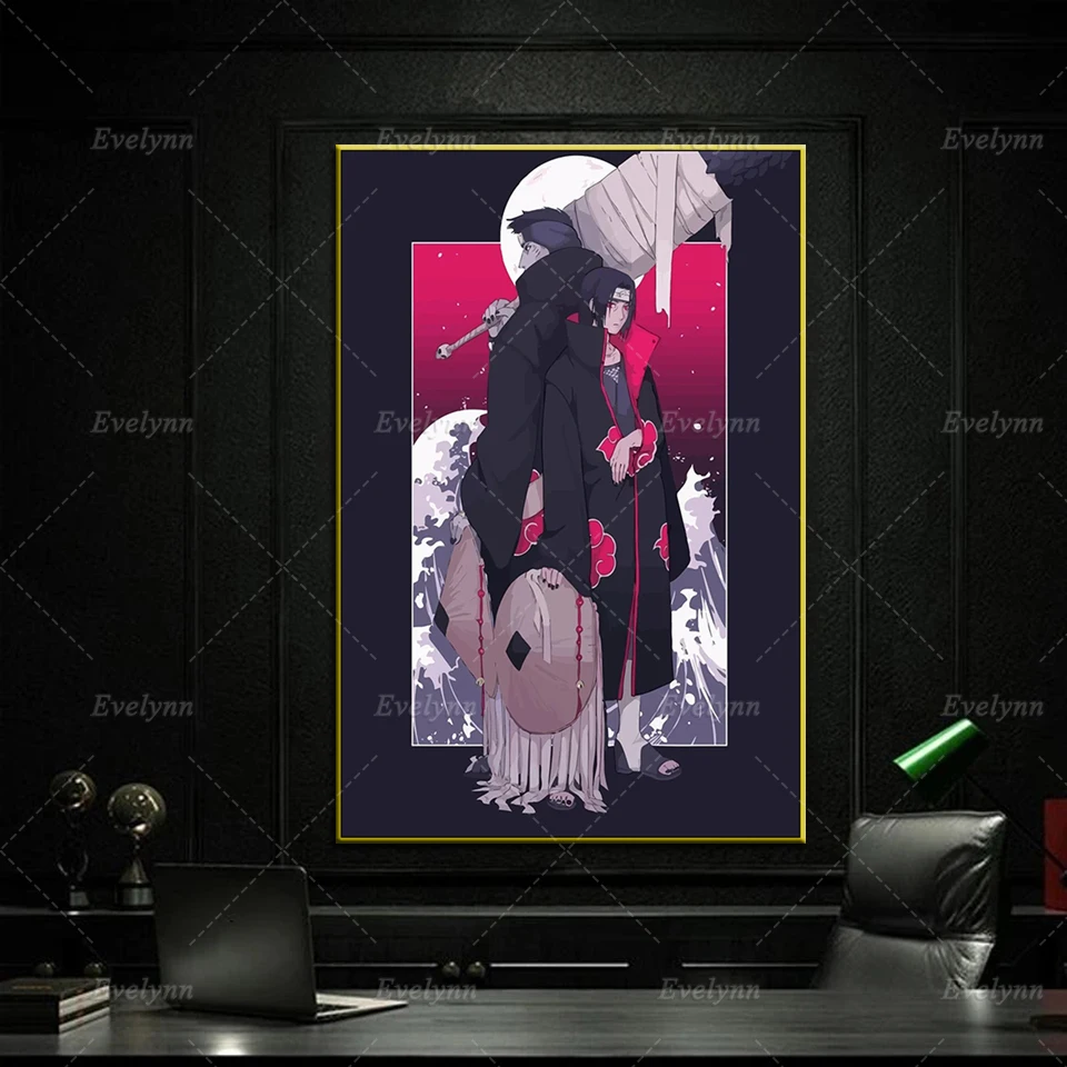 

Anime Naruto Itachi And Kisame Canvas Poster Home Bedroom Decor Prints Pictures Modern Living Room Cuadros Wall Art Painting