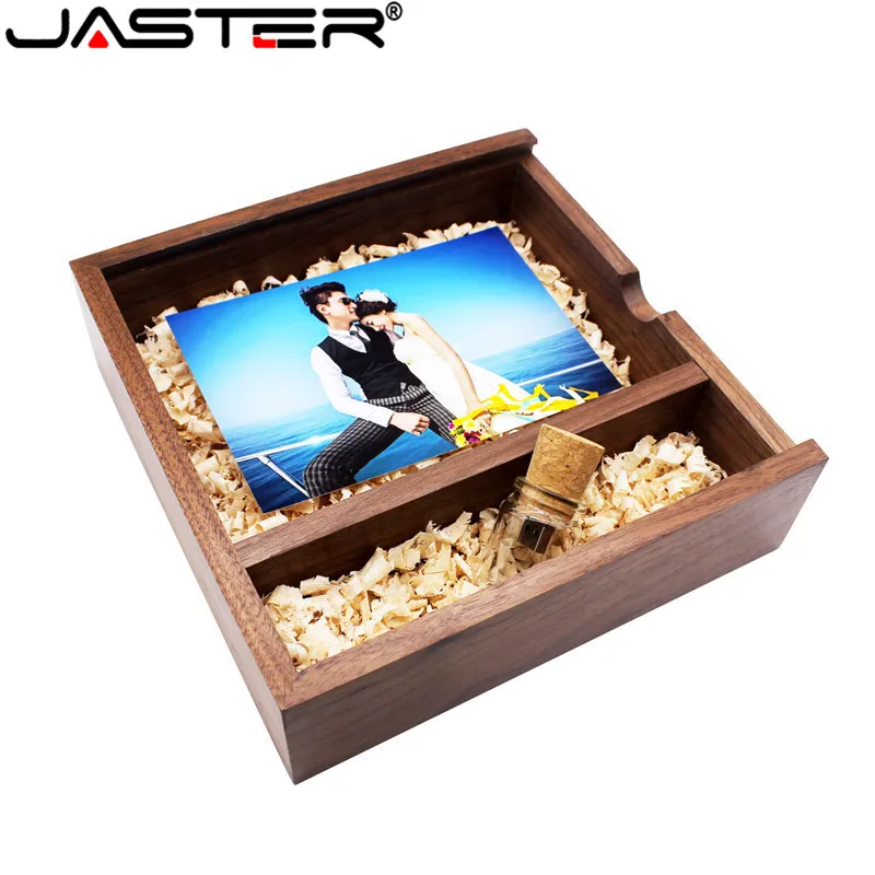 JASTER 205*205*60 мм фотоальбом деревянный USB + коробка usb флеш накопитель карта памяти