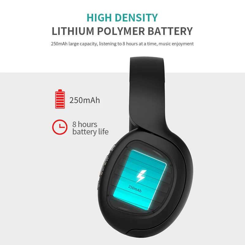 

Foldable bluetooth headset Wireless headphones Portable Bluetooth Earphone with Microphone Support TF FM