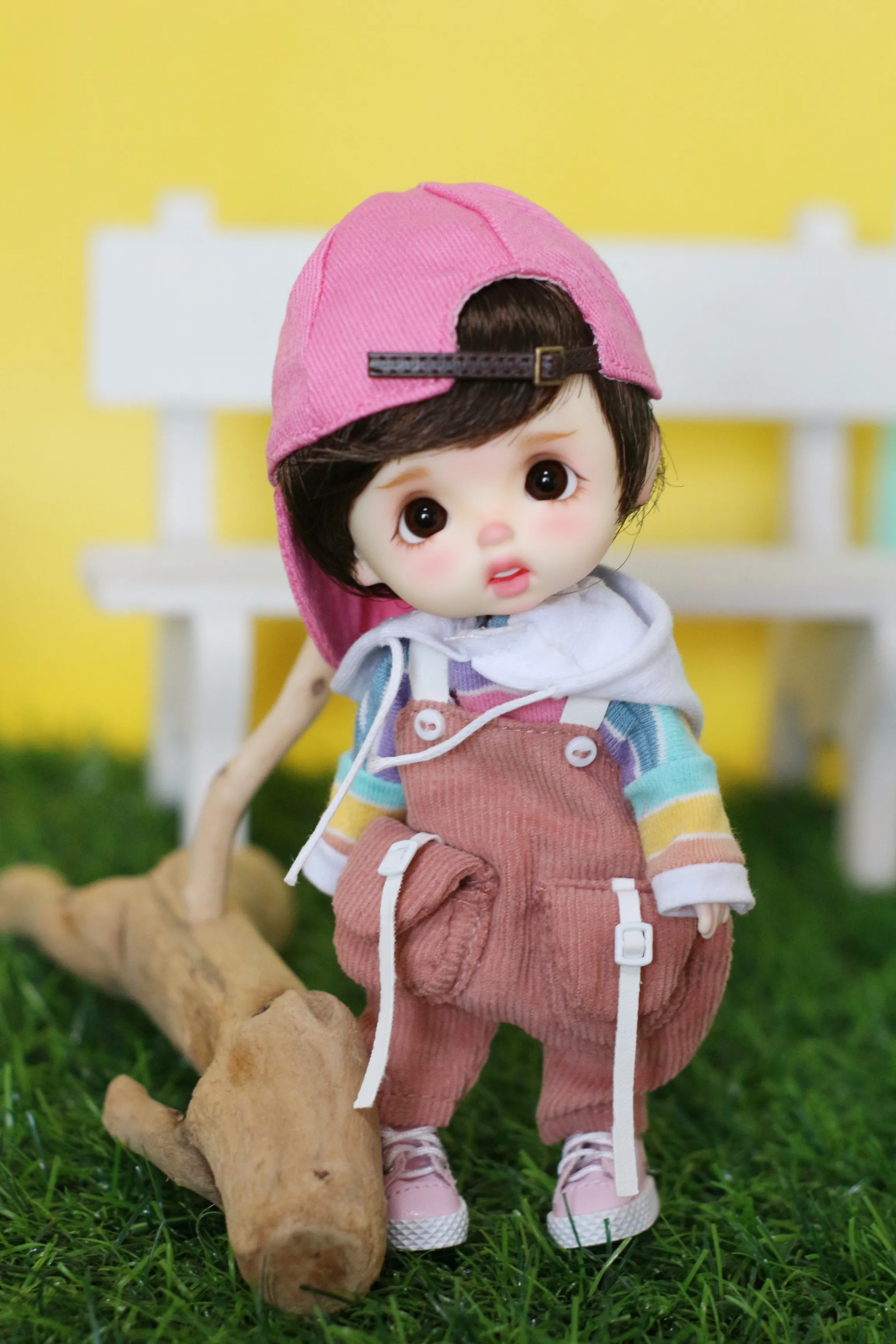 

Кукла Xiaodai 1/12 1/8 bjd baby head OB11, включая кукольную голову и парик, одежду, обувь и тело