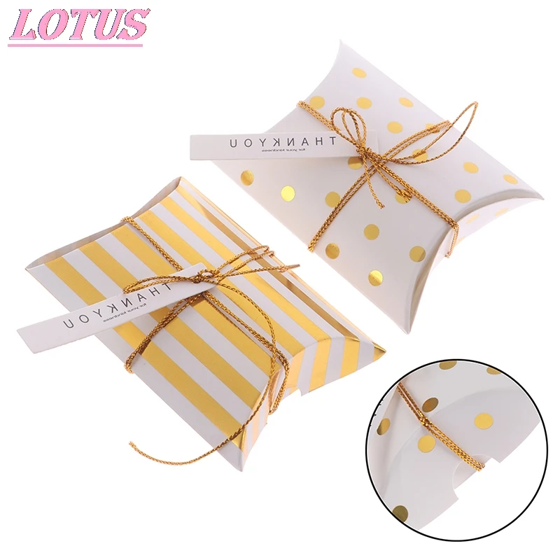 10 шт. Акция Подушка Форма крафт-бумаги коробка для конфет ювелирных изделий