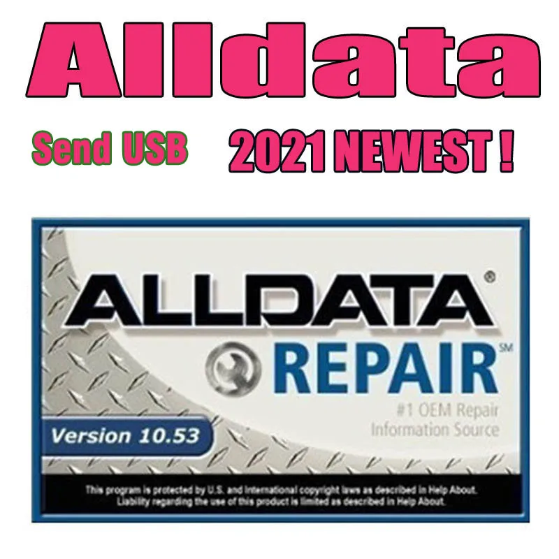 2021 Новое программное обеспечение для ремонта автомобилей Alldata 10,53 в программное обеспечение для всех данных автомобиля с технической подде...