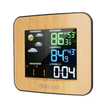 Weather Station Wireless Indoor Outdoor Weather Station Wifi Outdoor Thermometer Digital LED Calendars Table Clock Alarm Clock