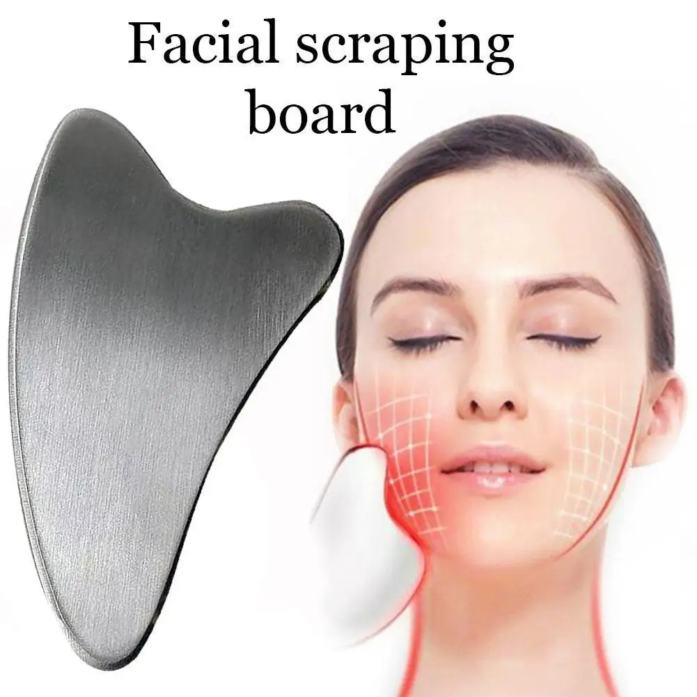 

Steel Scraper Massage Gua Sha Tool Face Lift Skin Anti-aging Firming Cooling Metal Contour Reduce Swelling Hot
