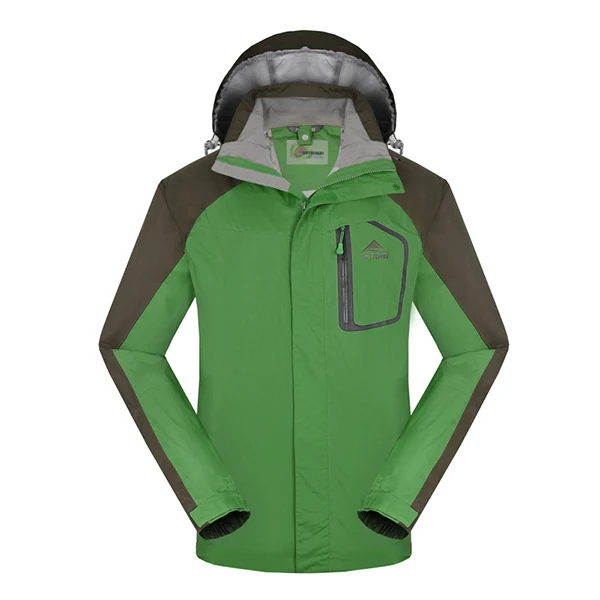 ROYALWAY New arrival Mens Hiking Windbreaker Camping Trekking Climbing Fishing Male Jackets Waterproof Coats RFOM1046E - Цвет: Зеленый