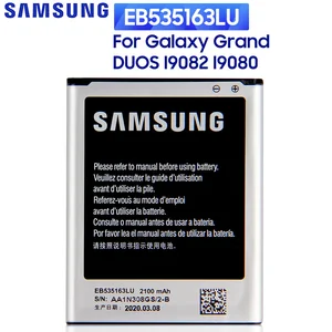 samsung eb535163lu original phone battery for samsung galaxy grand duos i9082 i9080 i9168 i9060 i879 i9118 neo 2100mah free global shipping