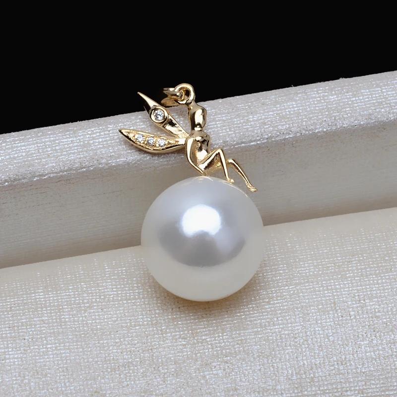 Charm DIY Real AU750 18K Gold Pendant Mountings Findings Jewelry Settings Accessories Base Parts for Pearls Crystal Jade Coral