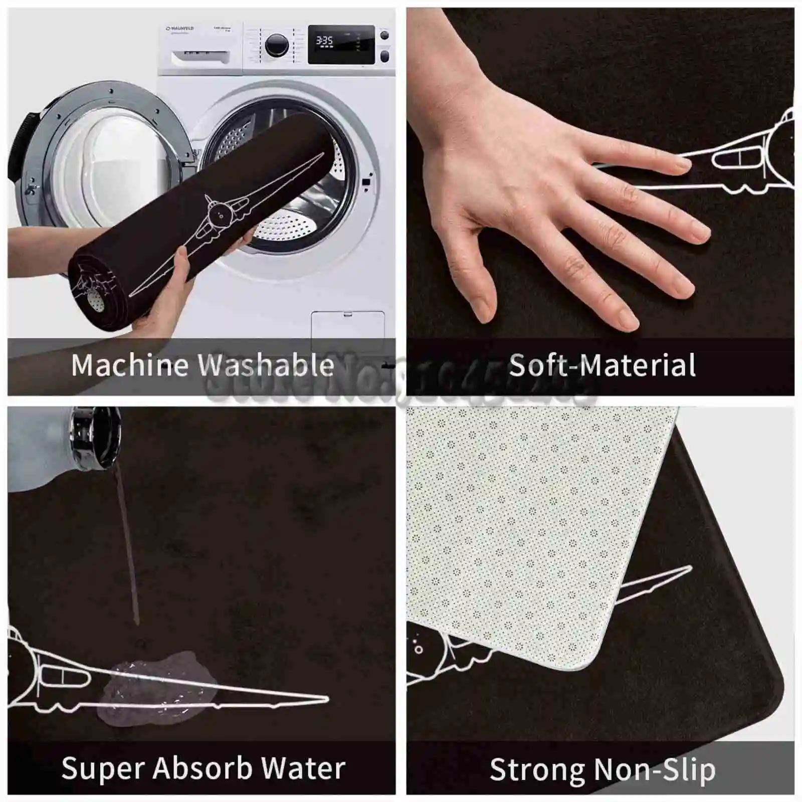 Классический ковер Avro Vulcan с изображением самолета (белый) модный коврик для