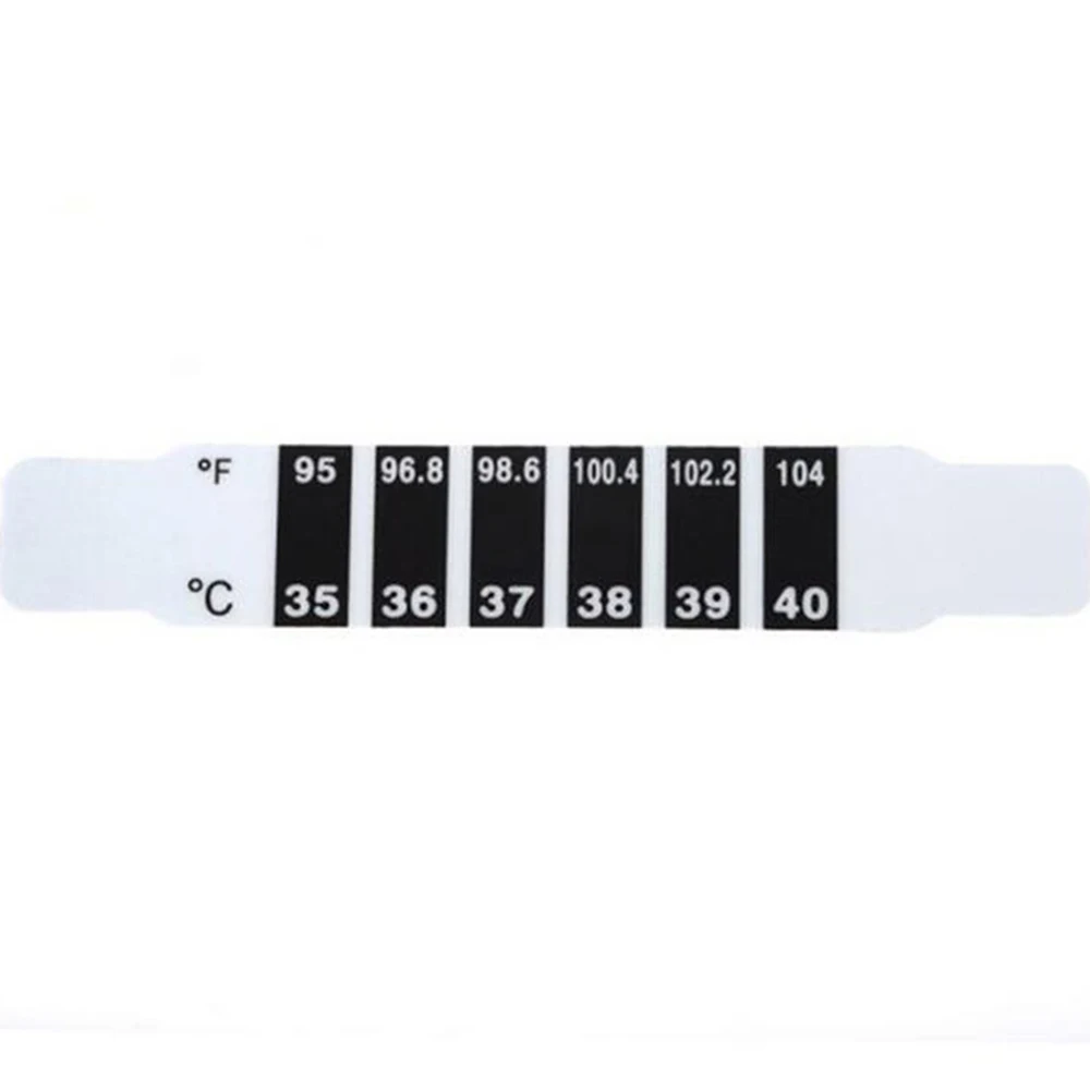 Клейкая лента для измерения температуры лба термометр с двойной шкалой наклейка