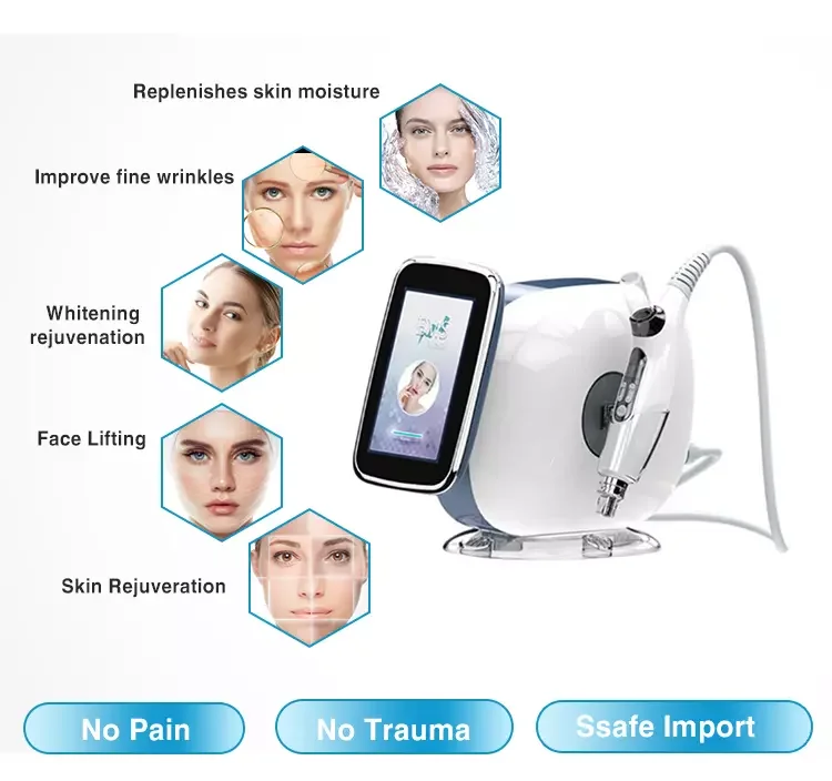 

EMS Microneedle RF Machine No Needle Meso Mesotherapy Gun Injector Face Lifting Water Injection Anti Aging Salon Beauty Device