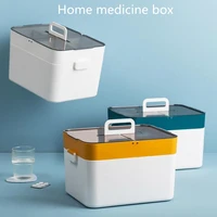 portable medicine chest medicine boxes 2 layers large capacity medical storage box first aid medical box family medicines box