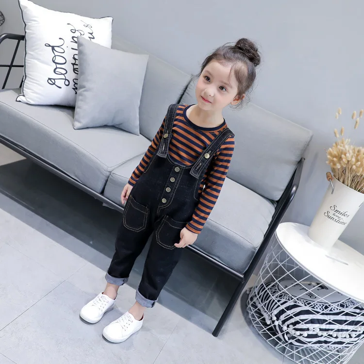 Children girls Clothing set outfits Fashion suit for girls Autumn Spring Kids cotton shirt+ jeans 2 piececs Clothes 4 5 6 years