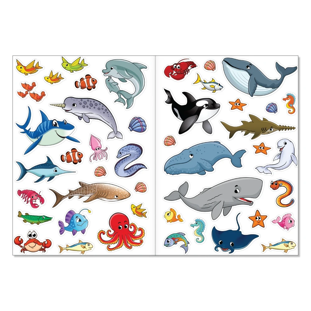 Manual Letter Land Stickers Reusable Sea Animals 3950981 Gifts Hobbies Baby Kids Birthday Toys for children Card Books Readings Learning Education |