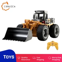 huina 118 rc truck alloy shovel loader tractor 2 4g radio control 4 wheel bulldozer 4wd construction vehicle toys for boys kid