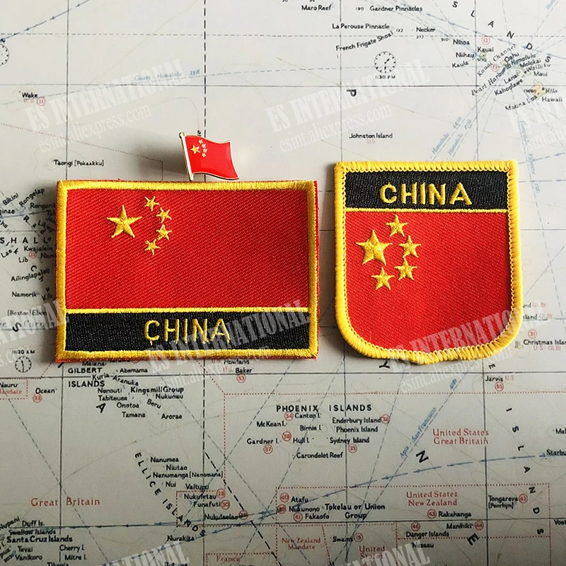 Нашивки с китайским государственным флагом повязка на руку нашивки вышивкой и