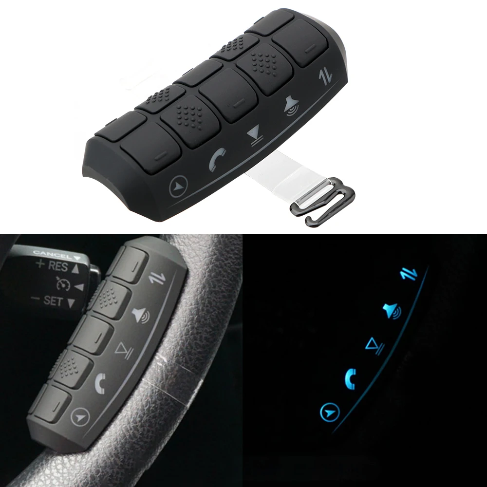 

Universal Car Remote Controls Multifunction LCD Backlight Steering Wheel Button Wireless Controller Auto Radio DVD GPS Player