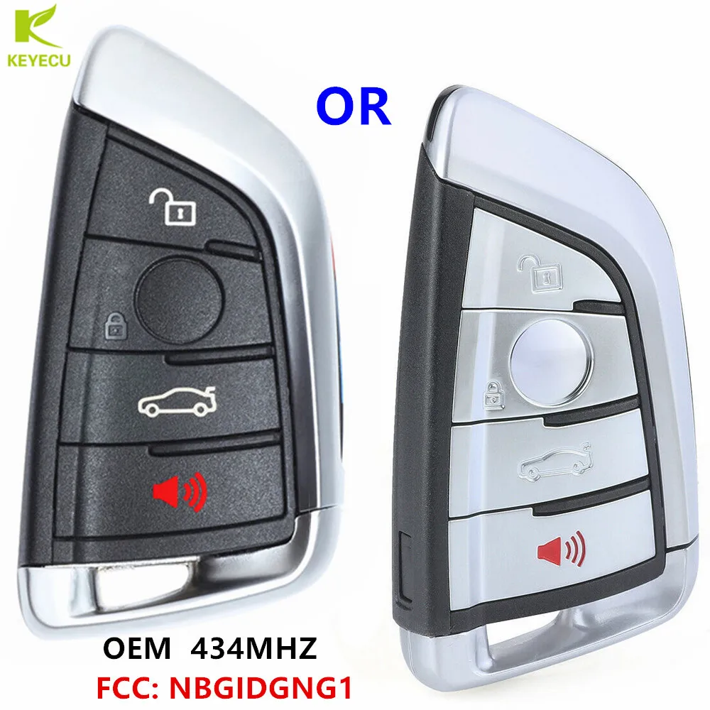 KEYECU OEM подлинный умный ключ FEM близость черный/серебристый пульт дистанционного