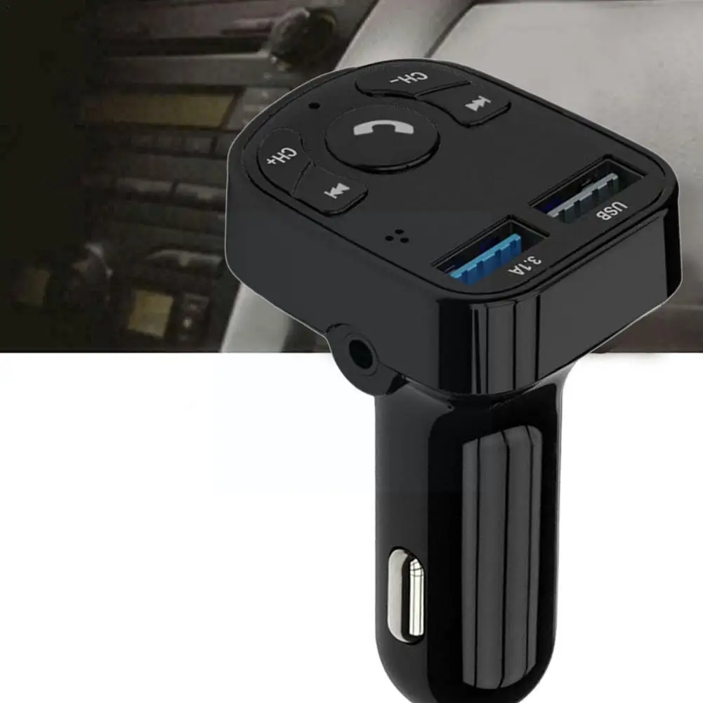 

Usb Car Charger For Phone Bluetooth Wireless Fm Transmitter Mp3 Player Dual Usb Charger Tf Card Music Handfree Car Kit F3u3