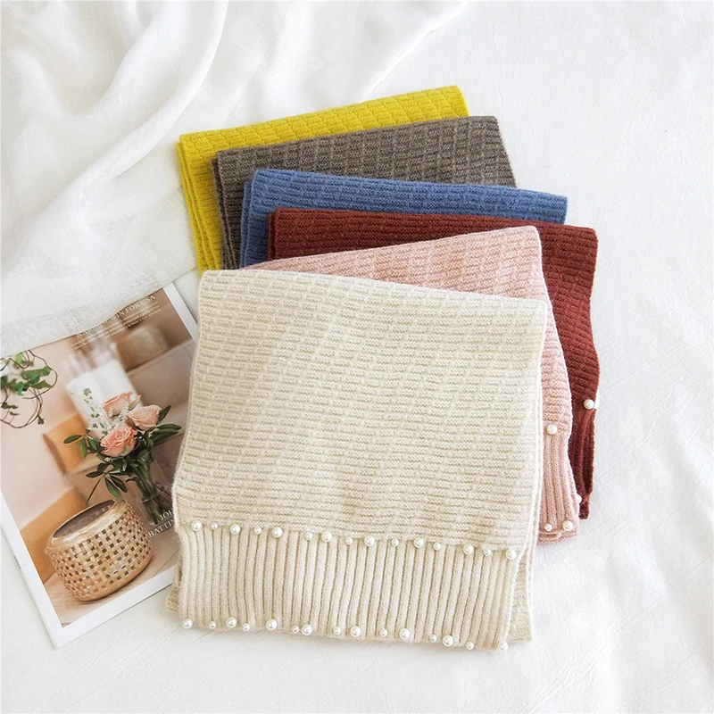 Шею мягкий теплый Однотонная одежда длинные женские зимние шарфы вкладыш