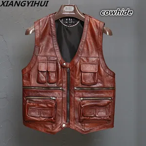 Жилет мужской, из натуральной кожи