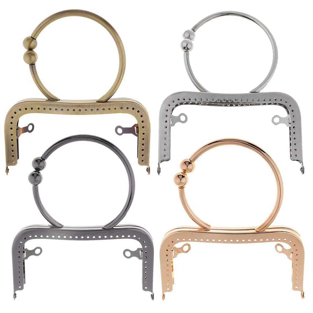1 Piece Round Design Metal Purse Frame Handbag Handle for DIY Bag Accessory