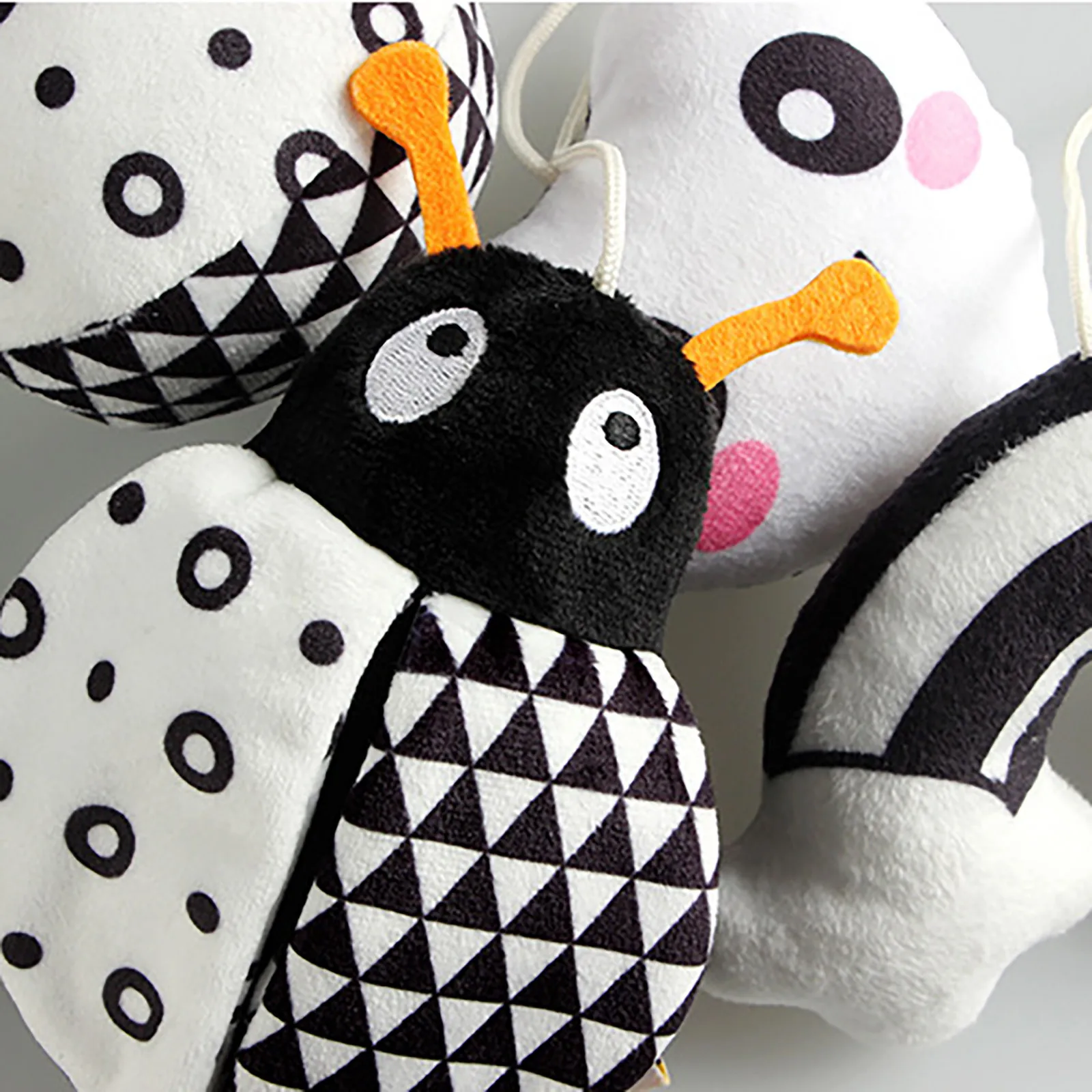

Baby Sleep Toy Animal Model With Bracket Music Box Music Bed Bell Black White Black And White Educational Baby Toy 0-12 Months S