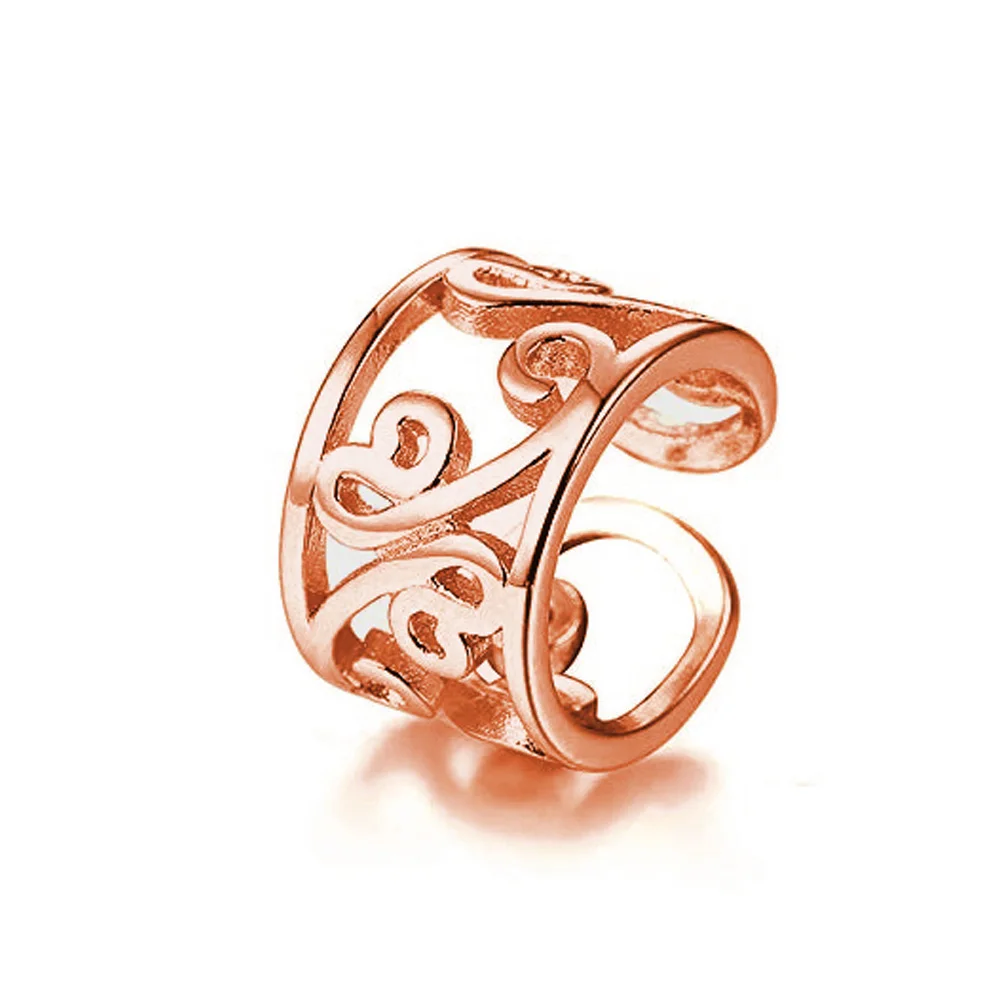 2045-rosegold 2 шт., кольцо для ушей, поддельные хрящи, клипса, кольцо, серьги-спирали, пирсинг, клипса на замке, кольцо, манжета для ушей, ювелирные изделия для тела, Женское кольцо - Окраска металла: 2045-rosegold